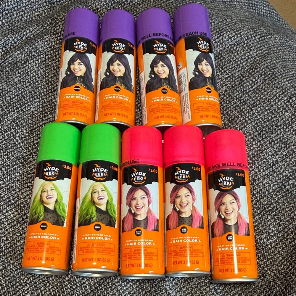 Hyde & EEK! Hair Color Spray Set - Pink, Purple, Green